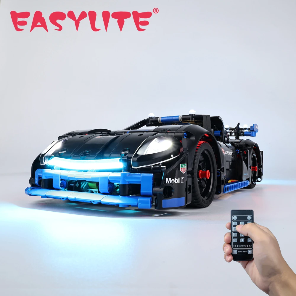 Easylite Led-Lichtset Voor Gt4 E-Performance Raceauto 42176 Bouwstenen Lampset Speelgoed Lichtset Geen Model