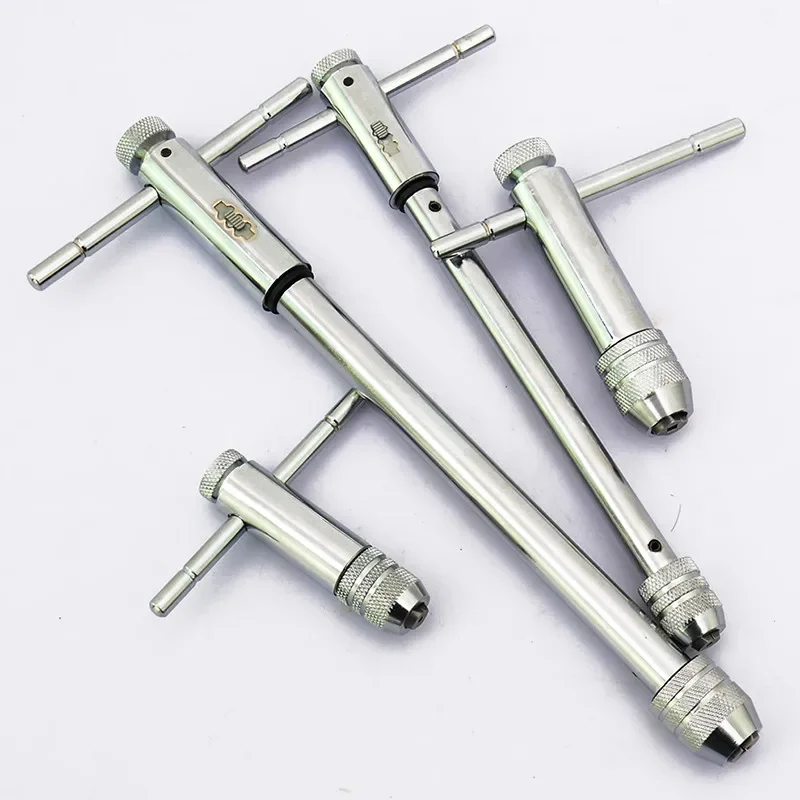 

Adjustable M3-8 M5-12 T-Handle Ratchet Tap Wrench Tap Screw Holder Male Thread Metric Plug Mechanical Workshop Tools Hand Tool
