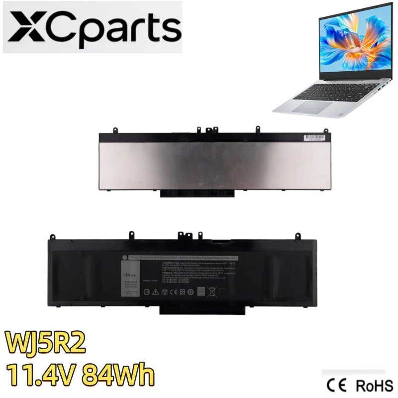 New 11.4V 84Wh 7350mAh WJ5R2 Laptop Battery For Dell Precision 3510 M3510 Latitude 5570 E5570 Notebook 4F5YV G9G1H 9Cell