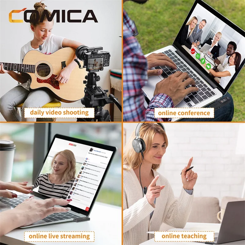 Comica VDLive10 Vdlive 10 2.4G Dual Channel Draadloze Microfoon Draagbare Microfoon Voor Iphone Android Telefoons Pc Camera Video