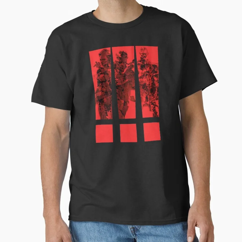 

Snake Eater Metal Gear Solid 80s Retro video game mgs kojima Gift T-shirt for fans Large size mens clothing Adult Tops S-6xl