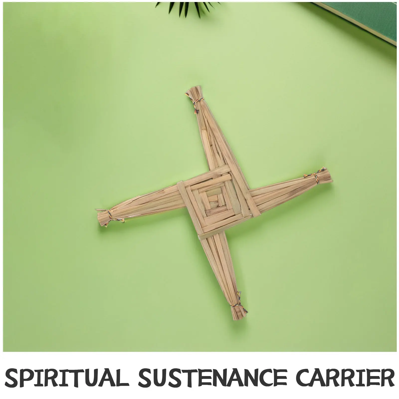 Handwoven Rustic Straw Cross Ireland Wall Hanging Tabletop Religious Entryway Blessing Traditional Irish Heritage Symbol