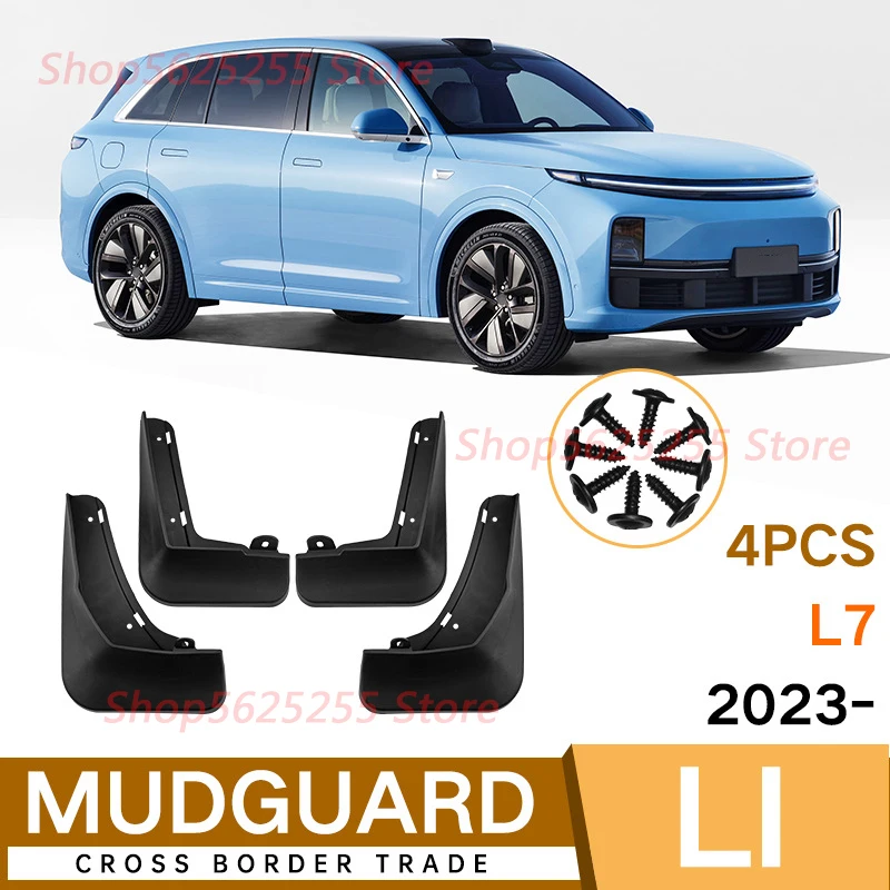 

For Leading Ideal L7 2023 Car Mudguards Front Rear Fender Mud Flaps Guard Splash Flap Cover Car Modified Protective Accessories