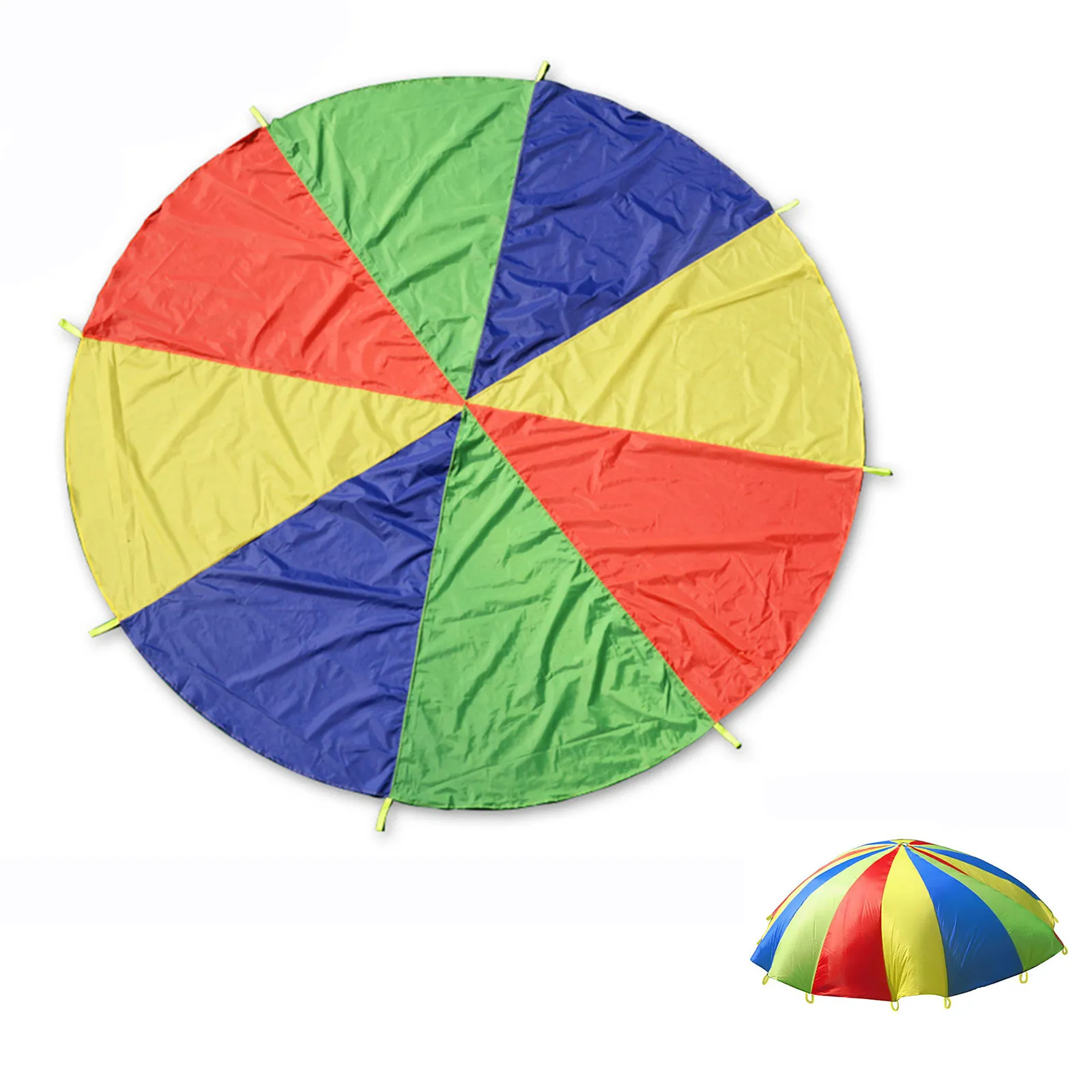 1.1m Kids Parachute High Quality Material Long Lasting Use Educational Gymnastics Team Building Activity Kids Parachute