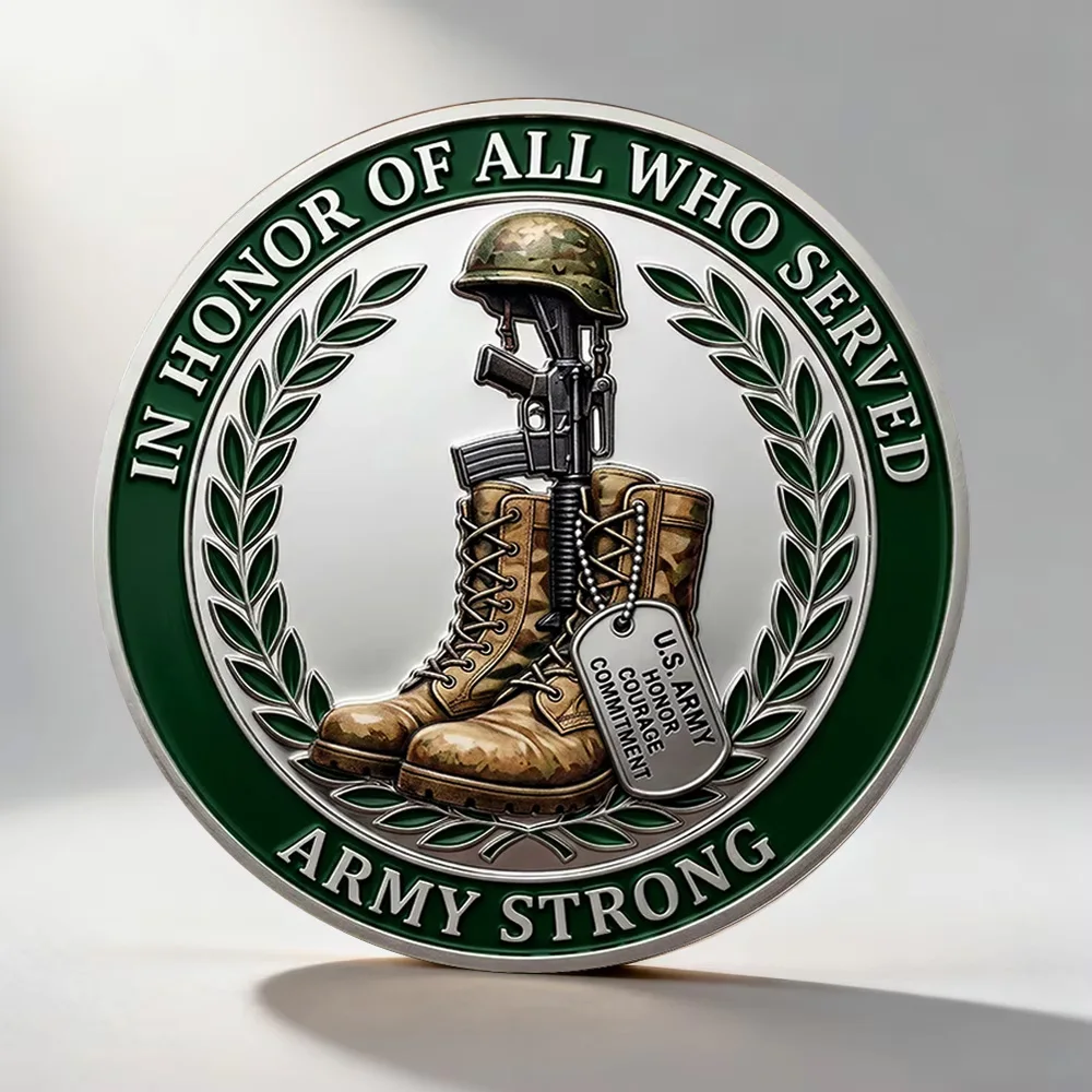 US Army Birthday Challenge Coin Tank Veteran Memorial Coin Army Strong Military Collectible Souvenir Gift