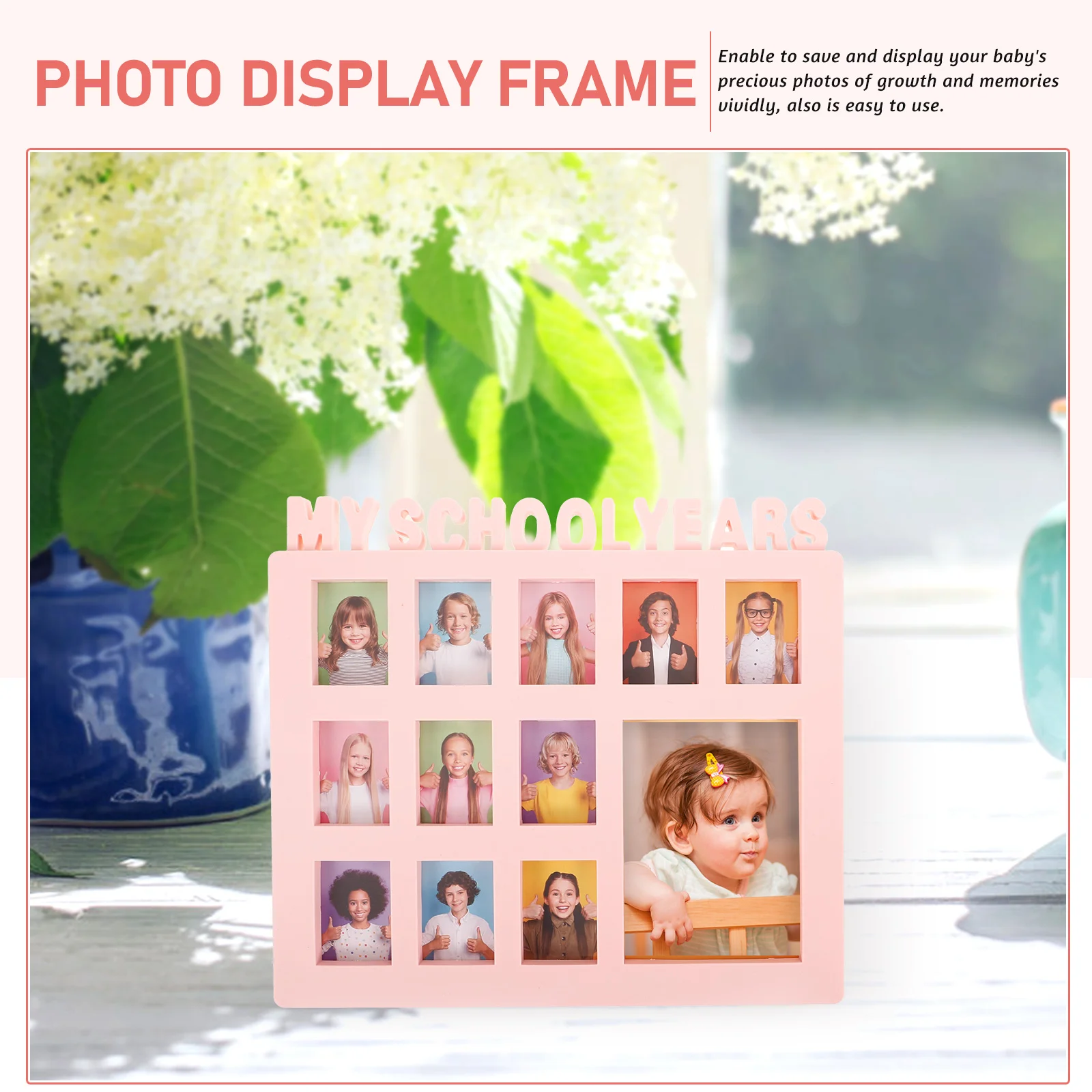 

Student Growth Frame White Kids Photo Frames Kids Photo Album School Year Decor Wall Mounted Display Home Baby Frame