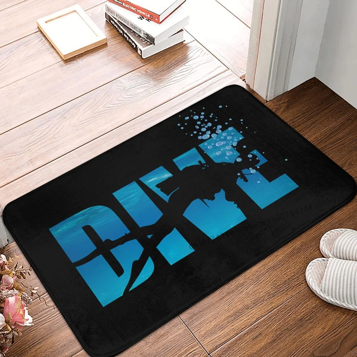 Non-slip Doormat Dive Under Sea Bath Kitchen Mat Prayer Carpet Flannel Modern Decor