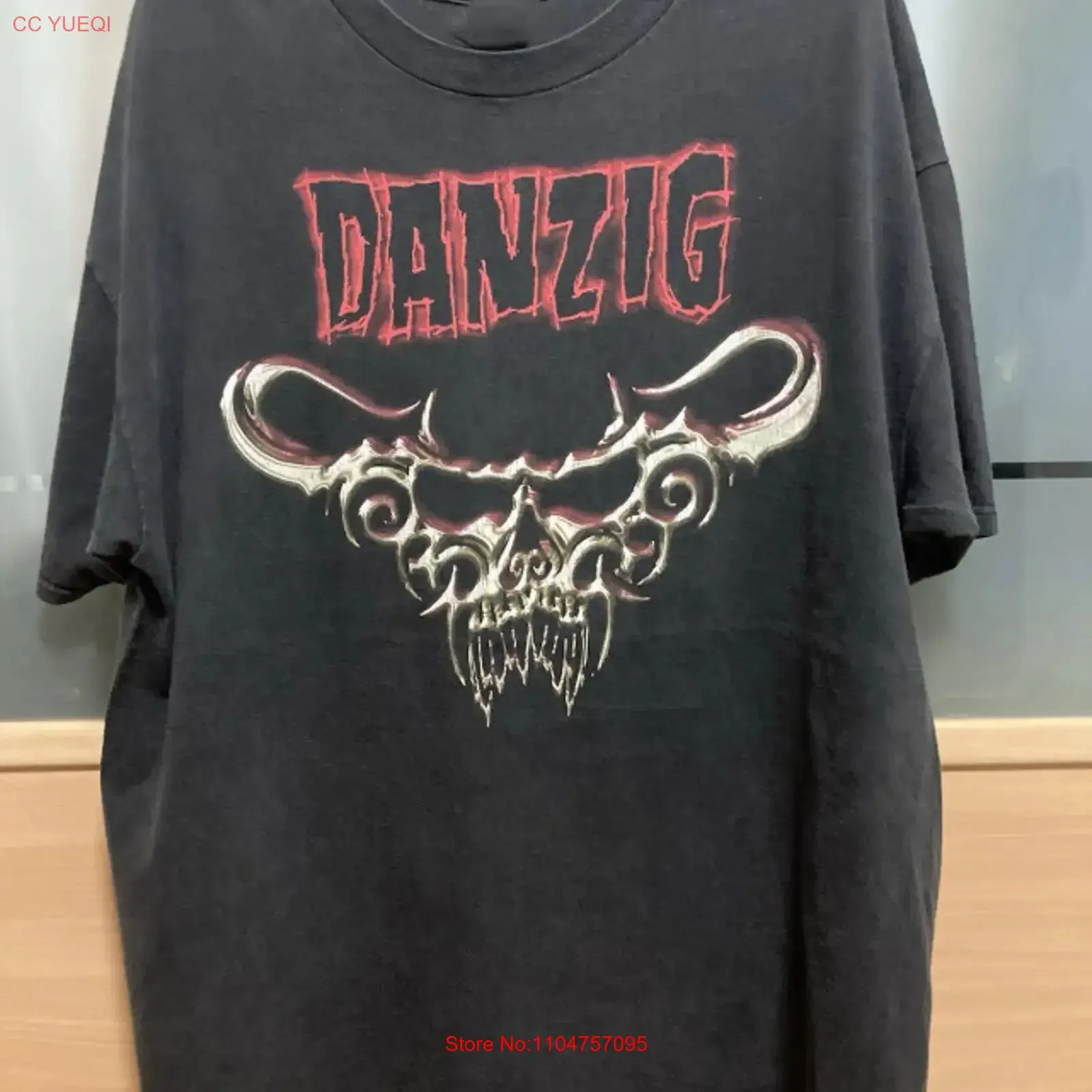 Vintage Danzig Demon Skull All Size Cotton Black T Shirt SU444 vintage Washed fashion Versatile Comfortable