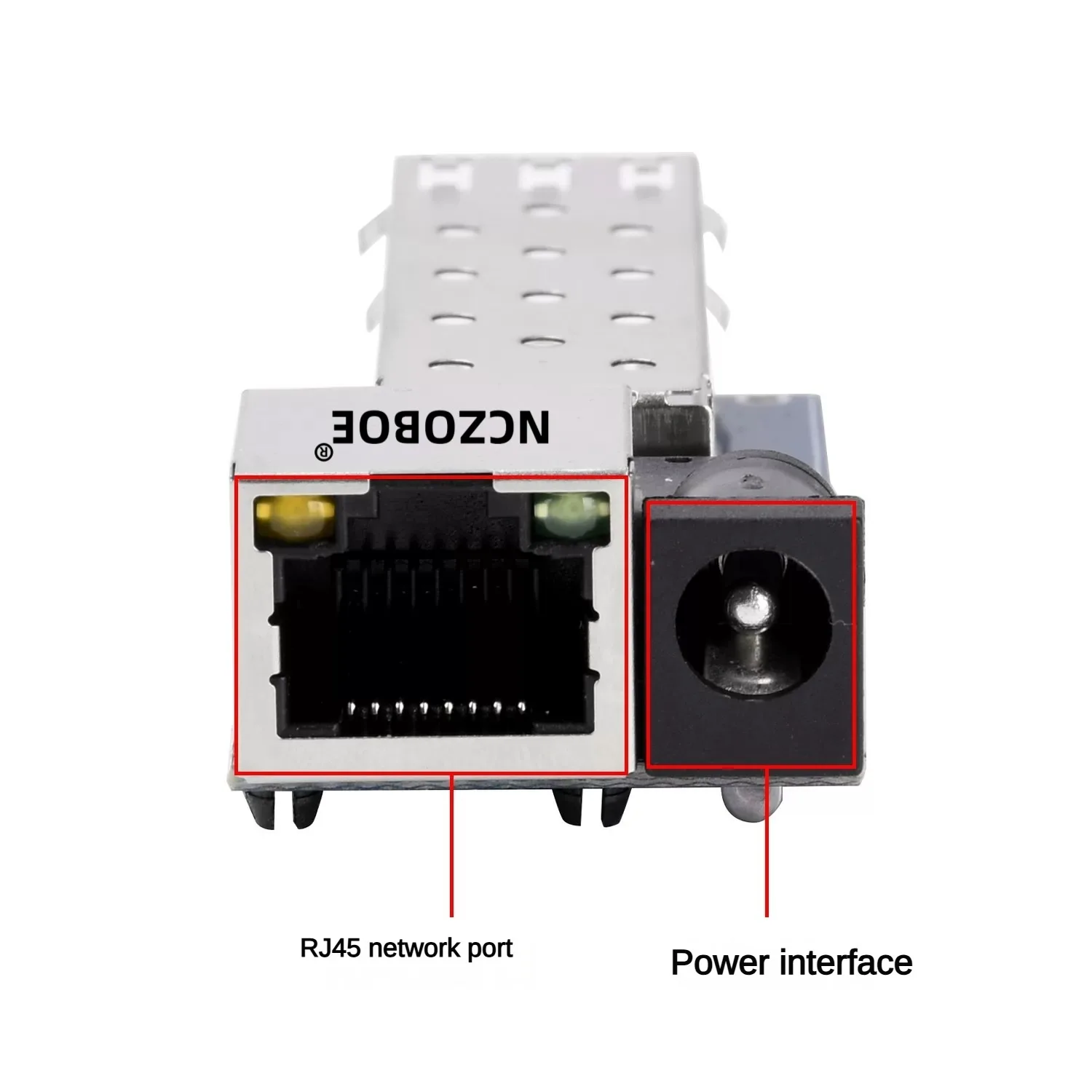 NCZOBOE SFP Fiber Module Ethernet Port RJ45 Ethernet Gigabit Fibre Optic Transceiver Module 1.25G 1000M Optical-to-Electrical