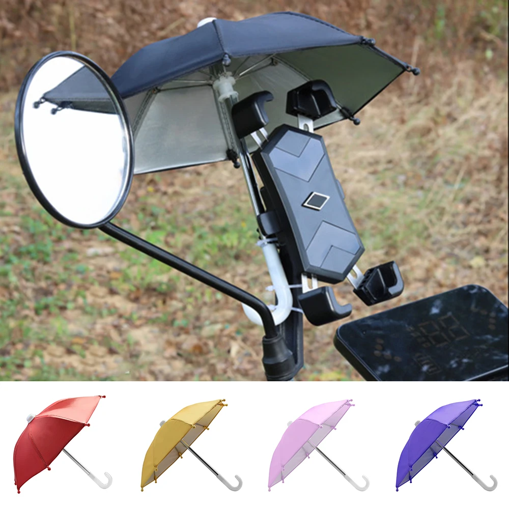 Mini Umbrella for Cell Phone Holder Umbrella Waterproof Protect Folding Umbrella Mobile Phone Umbrella Phone Bike Umbrella MC889