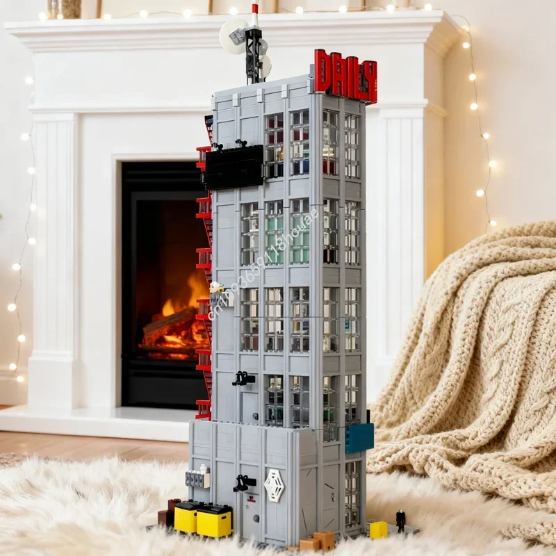 3142 piezas MOC Daily Bugle, modelo modular a escala reducida, bloques de construcción, juguetes de ensamblaje DIY, idea de regalo para festivales, ladrillos de cumpleaños