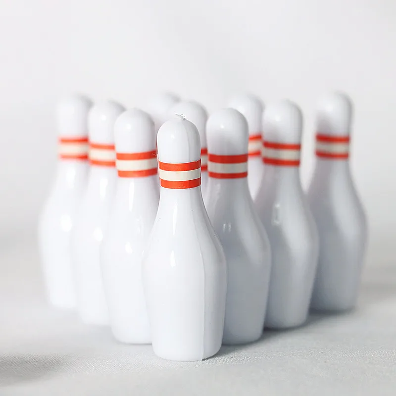 1set Dollhouse Bowling Ball Mini Bowling 1/12  Toy Sculpture Simulation Desktop Figurines Miniatures Gifts Ornaments Home Decor