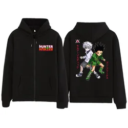 Adventure Manga Hunter x Hunter Zip Up Hoodies Men Women Kawaii Killua Gon Jacket Sweatshirts Autumn Winter Dropshiping Coats