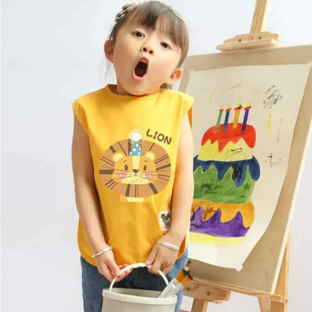 Cartoon Baby Eating Bib Waterproof Children\'s Smock Saliva Wipes Thin Sleeveless Aprons Eating Clothes ارخص الاشياء شحن مجاني