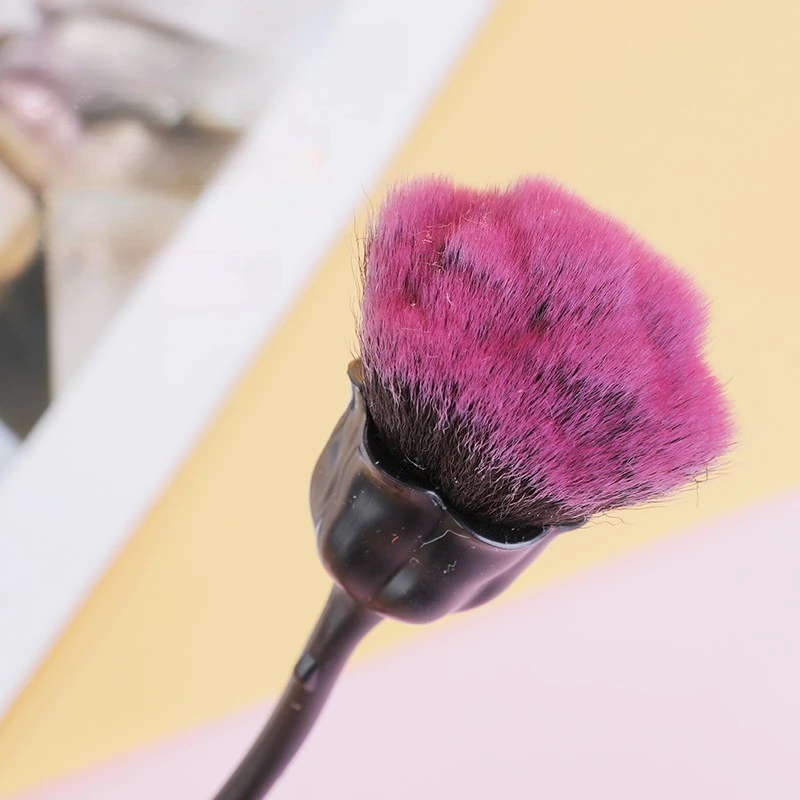 バラの形をしたソフトブラシマニキュア用ネイルダストブラシアクリル UV ジェルポリッシュパウダークリーニングネイルブラシ美容メイクブラシ