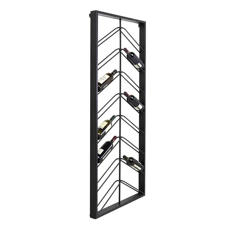 Vetrina per vino dal design antico, semplice e minimalista, rustico, da cucina, per panettiere, da parete, estetica, in metallo, per vinoteca