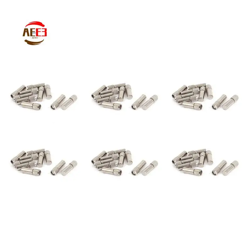 AEE3-Furniture Cabinet Straight Shelf Supports Pegs Pins 6Mm X 20Mm 60 Pcs