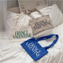 Female bags Canvas large capacity ins style Korean style fashion casual tote bag versatile simple shoulder bag