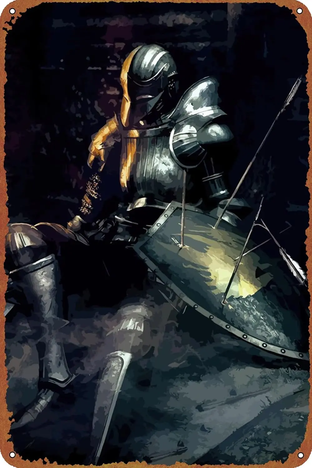 Demon Souls Poster Tin Metal Sign Vintage Wall Plaque Decor 