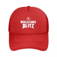 World Of Tanks Blitz Logo Mesh Baseball Caps Snapback Fashion Baseball Hats Breathable Casual Casquette Outdoor Unisex