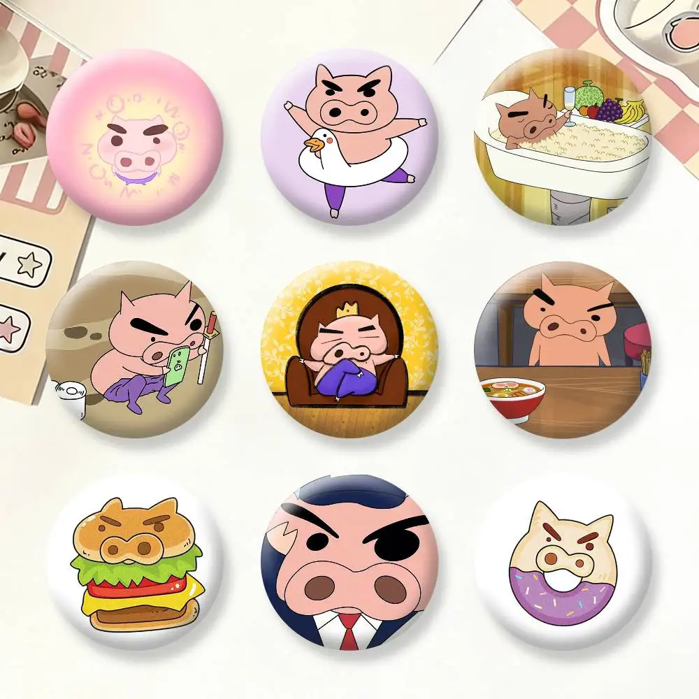 

B-BURIBURI ZAEMON Badges Creative Tinplate Button PinsBrooch Badge Clothes Backpack