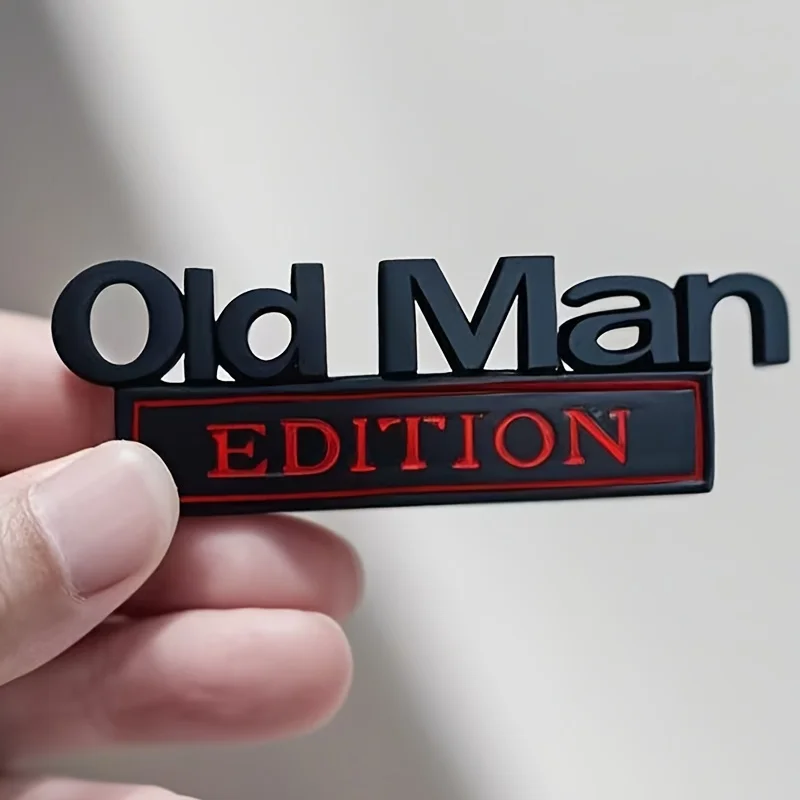 Old Man Edition 3D embleem sticker badge spatbord grappige stickers auto vrachtwagen vervangende deur decoratie voor universele auto SUV