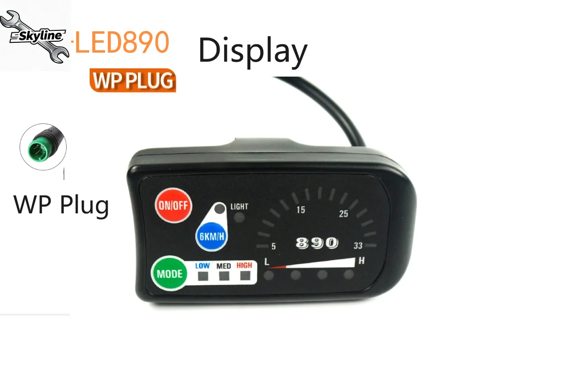 Ebike Display LED 890 24V or 36V or 48V Electric Bicycle  Control Panel Display Electric Bike Parts