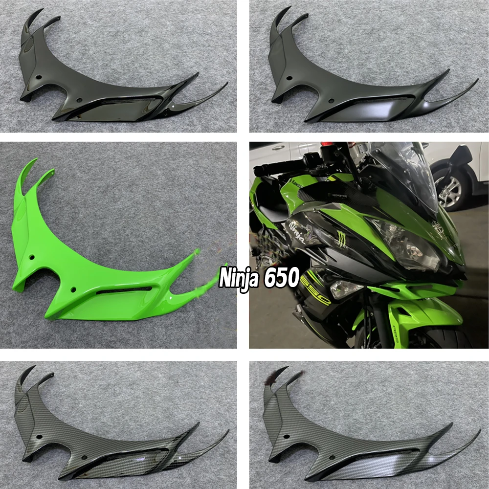 For KAWASAKI Ninja 650 Winglets Front Fairing Aerodynamic Side Wing Cover Protection Guard Rearview Mirrors ER6F 2017 2018 2019