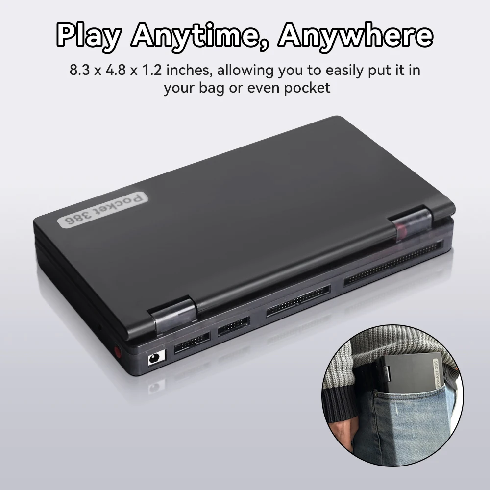 Mini Pocket retro 386 notebook computer OPL3 sound card VGA IPS Screen win 3.11/DOS system