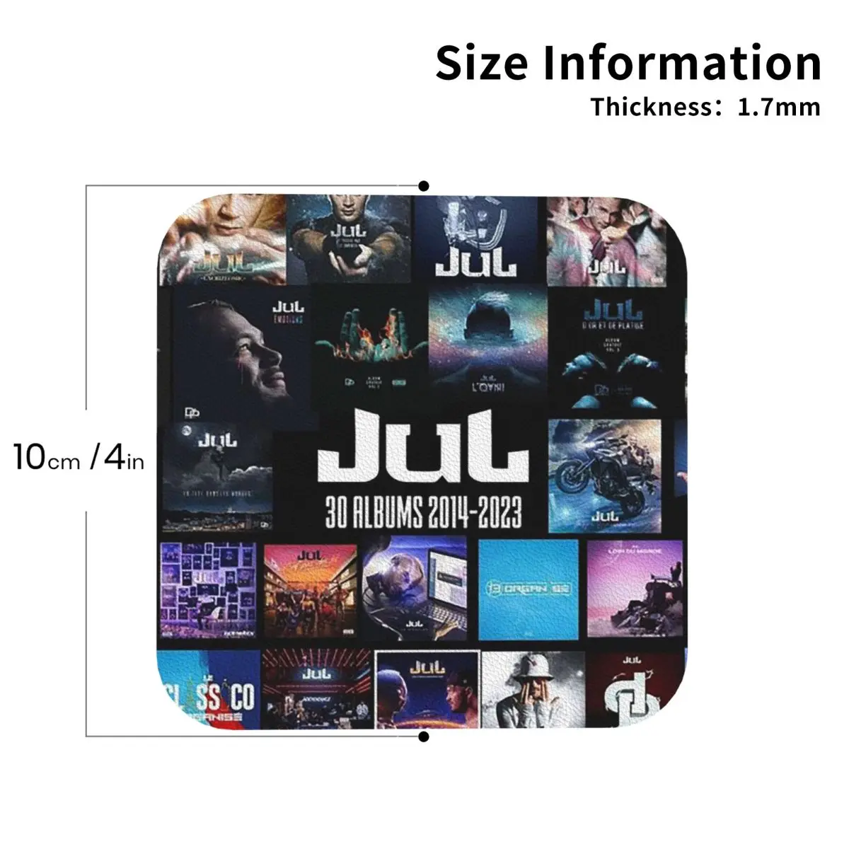 Jul French Rapper Coasters Leather Placemats Waterproof Insulation Coffee Mats For Home Kitchen Dining Pads Set of 4