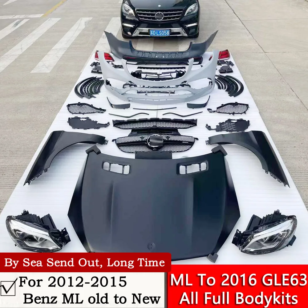 For Benz W166 ML350 ML500 old to new GLE63 bodykits 2012-2015 ML to 2016 gle63 parts By sea about 45-65 days