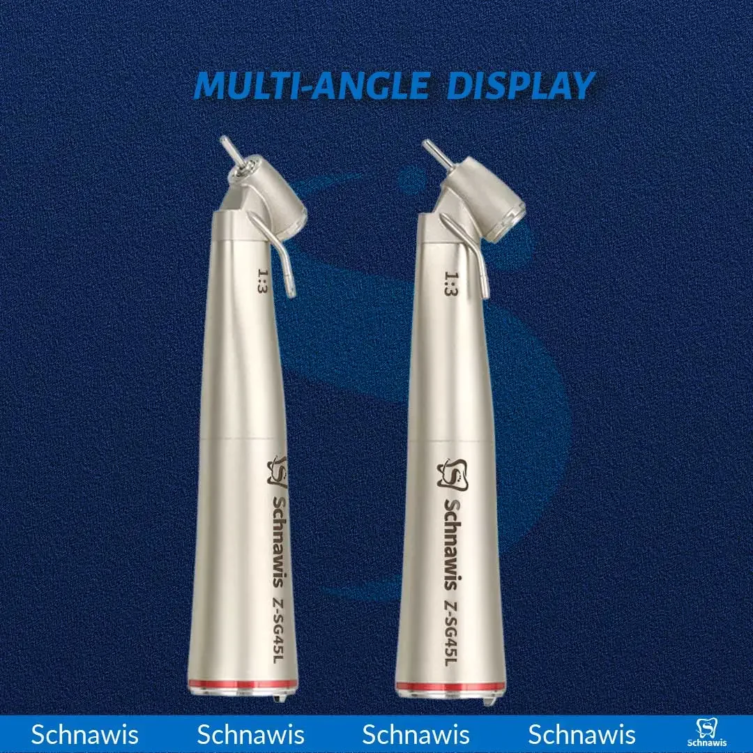 Dental Surgical Handpiece 1:3 Increasing High Speed Head Implant Red Ring 45 Degree Angle  External Water Irrigation Dentistry