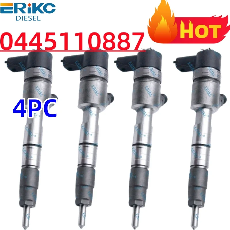 0445110887 ERIKC 0 445 110 887 Common Rail Fuel Injector 0445110887 Oil Burner Spray Nozzle For Jiangling Engines