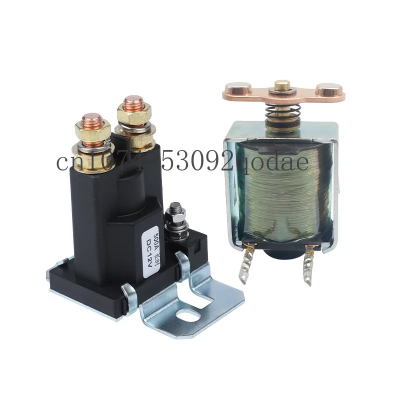 Flame Retardant Black Shell Automotive Relay 500a Power Switch, Starting Power Relay 24V12V, Terminal Type