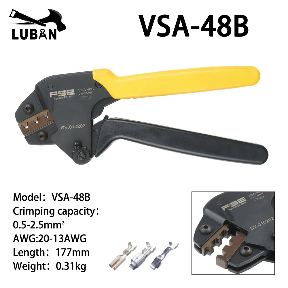 VSA-02C VSA-06 VSA-06WF VSA-28B crimping pliers for insulation terminal clamp self-adjusting labor-saving type mini tools