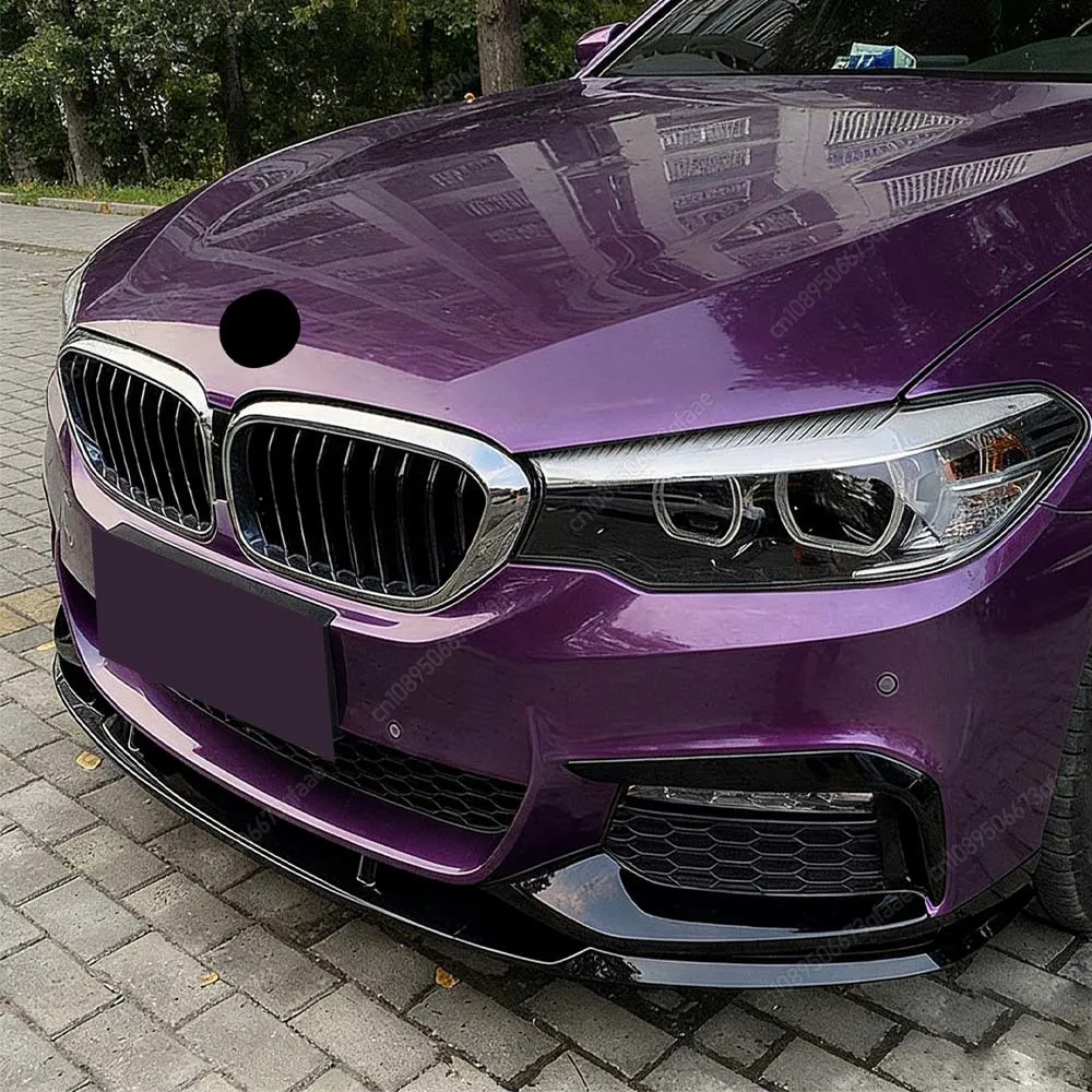 

For BMW 5 Series G30 G31 520i 530i 540i M-Sport 2017-2020 Black Car Front Bumper Lip Spoiler Splitter Diffuser Body Kits Tuning