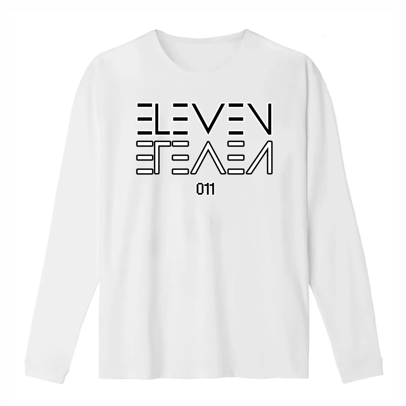 Eleven Upside Down T-Shirt Summer Casual Cotton Tee Oversized Streetwear Tops Vintage Graphic Print Loose Fit Short Sleeve