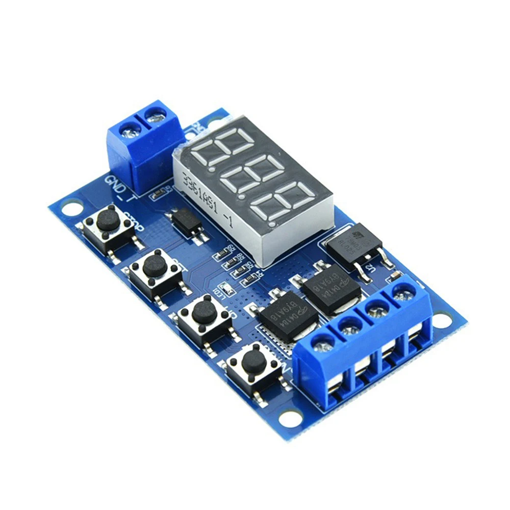 DC5-36V 15A Dual MOS Tube Delay Timer Switch Module Trigger Cycle Timing Circuit Board Replace Relay Motor Water Pump Solenoid