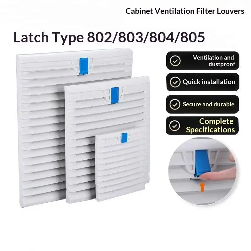 Air Ventilation System Fan Louver Mesh Cover Ventilation Filter White Fan Filter Panel