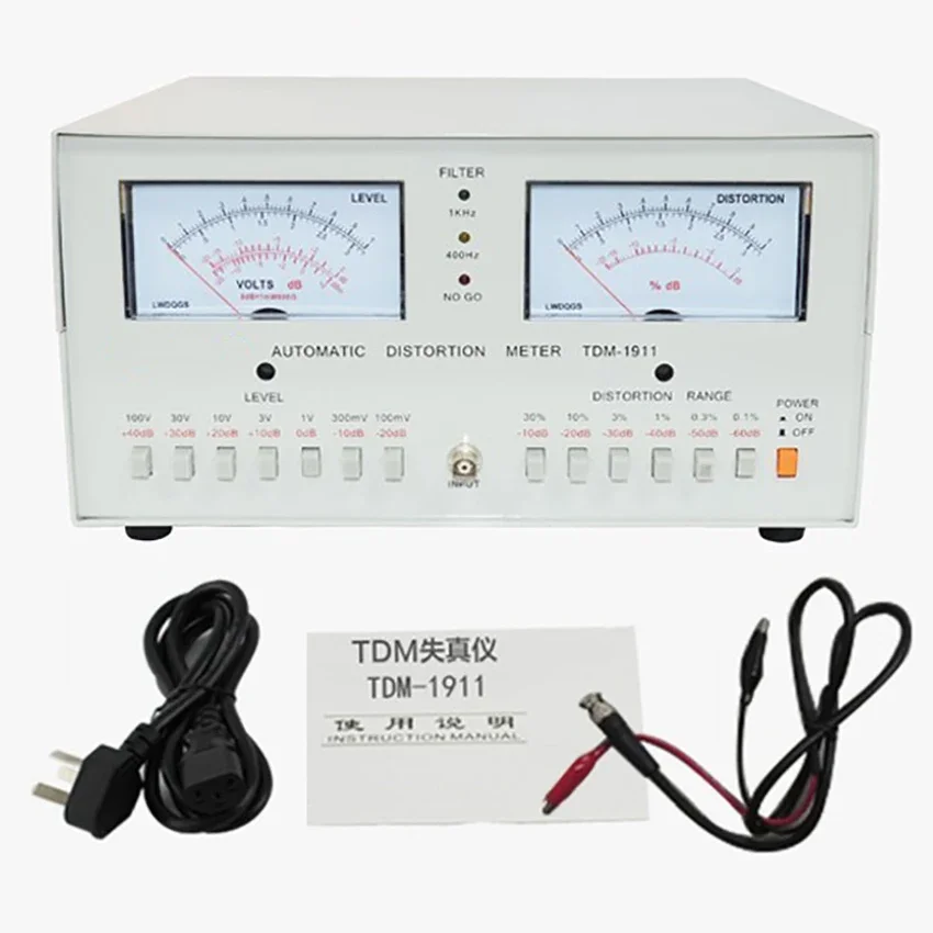 TDM-1911 Automatic Distortion Tester Meter 0.01% - 30% Audio Distortion Meter Signal Distortion Testing Tool 110V/220V