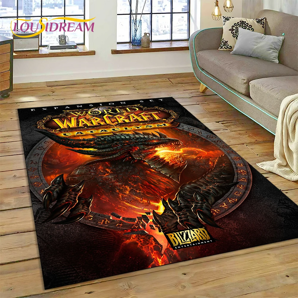 

WOW, World of Warcraft Demon Hunter, Lich King Game Rug Carpet for Living Room Bedroom Home Decor,Non-slip Decoration for Sofa