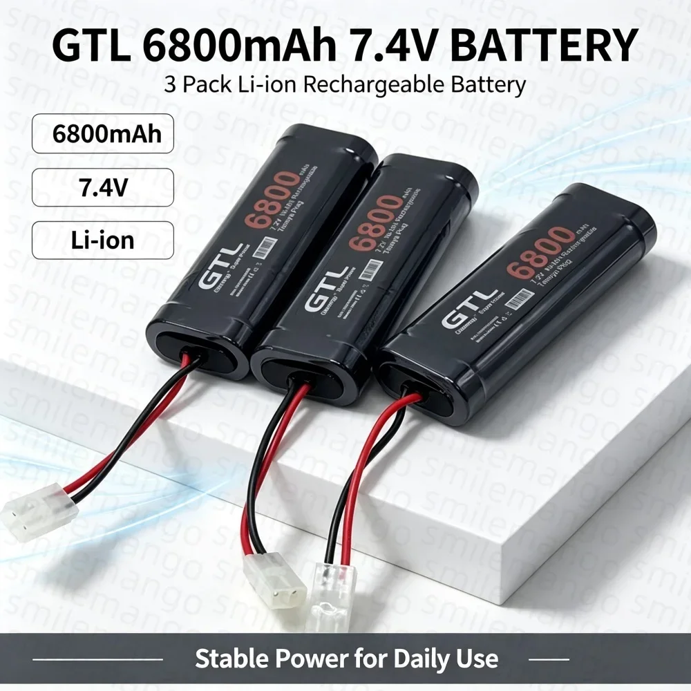 6800mAh Akku NiMH-Akkupack RC-Auto LKW Bugibot Panzer NiMH-Akku graue Stromversorgung