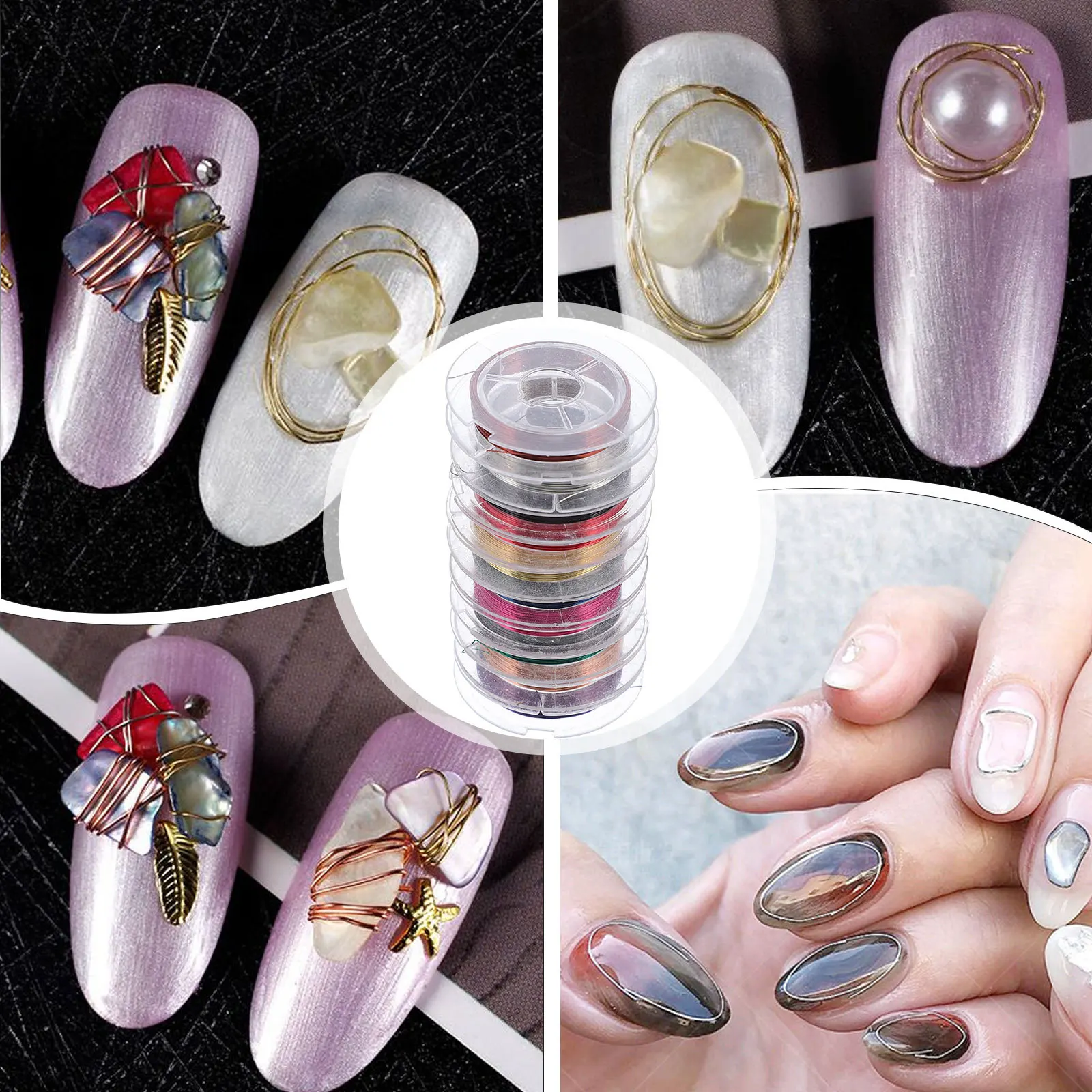 

10 Rolls Copper Wire in Assorted Colors Smooth Flexible for DIY Nail Art Jewelry Making Handcraft Ornament Copper Wire