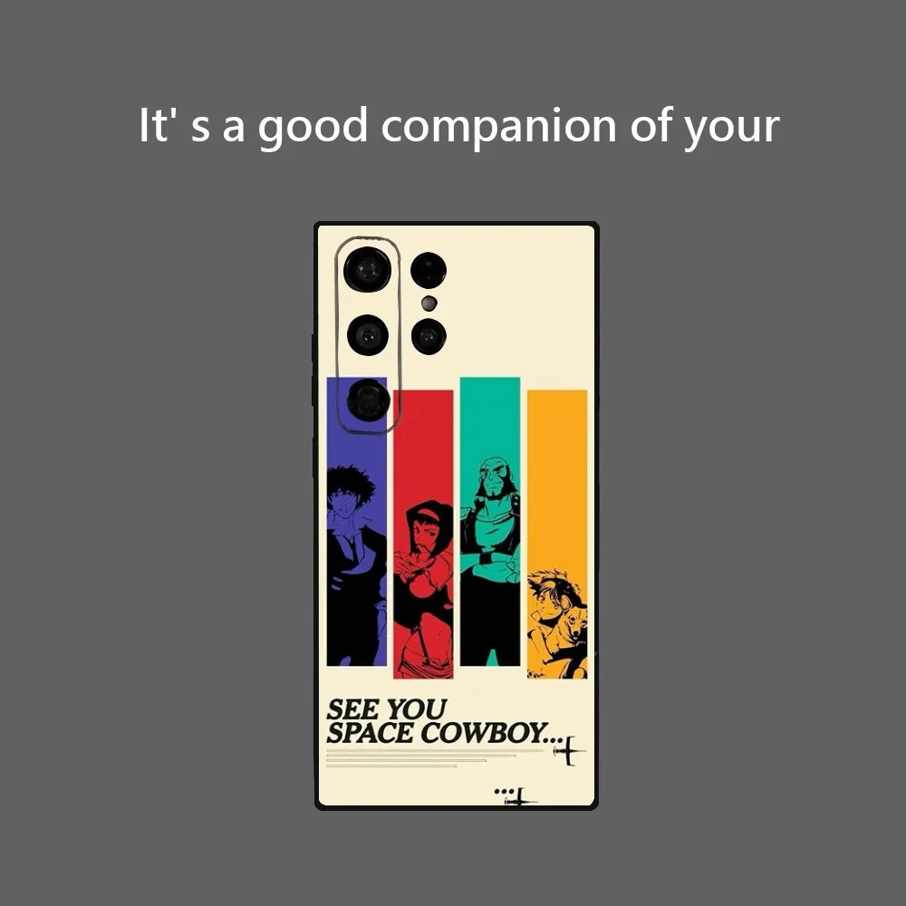 Cowboy B-Bebop Anime Phone Case for Samsung Galaxy S24 Ultra S22 S23 Ultra S21 S20 5G Protective Soft Silicone TPU Funda