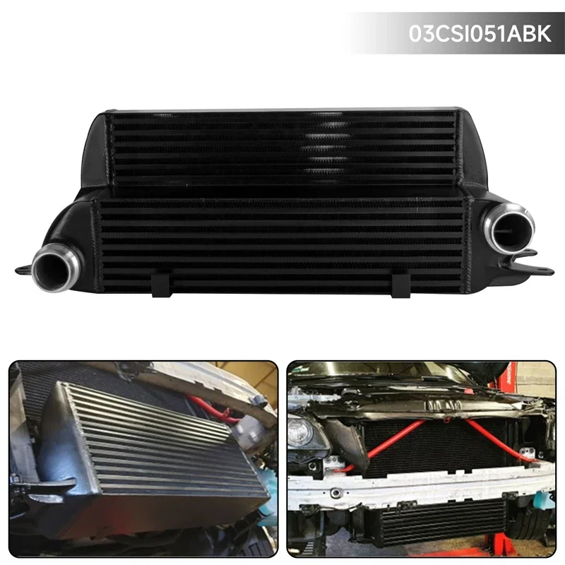 Tuning Intercooler For BMW 04-10 E60 E61 E63 E64 525d 530d 535d 635d Black/Silver