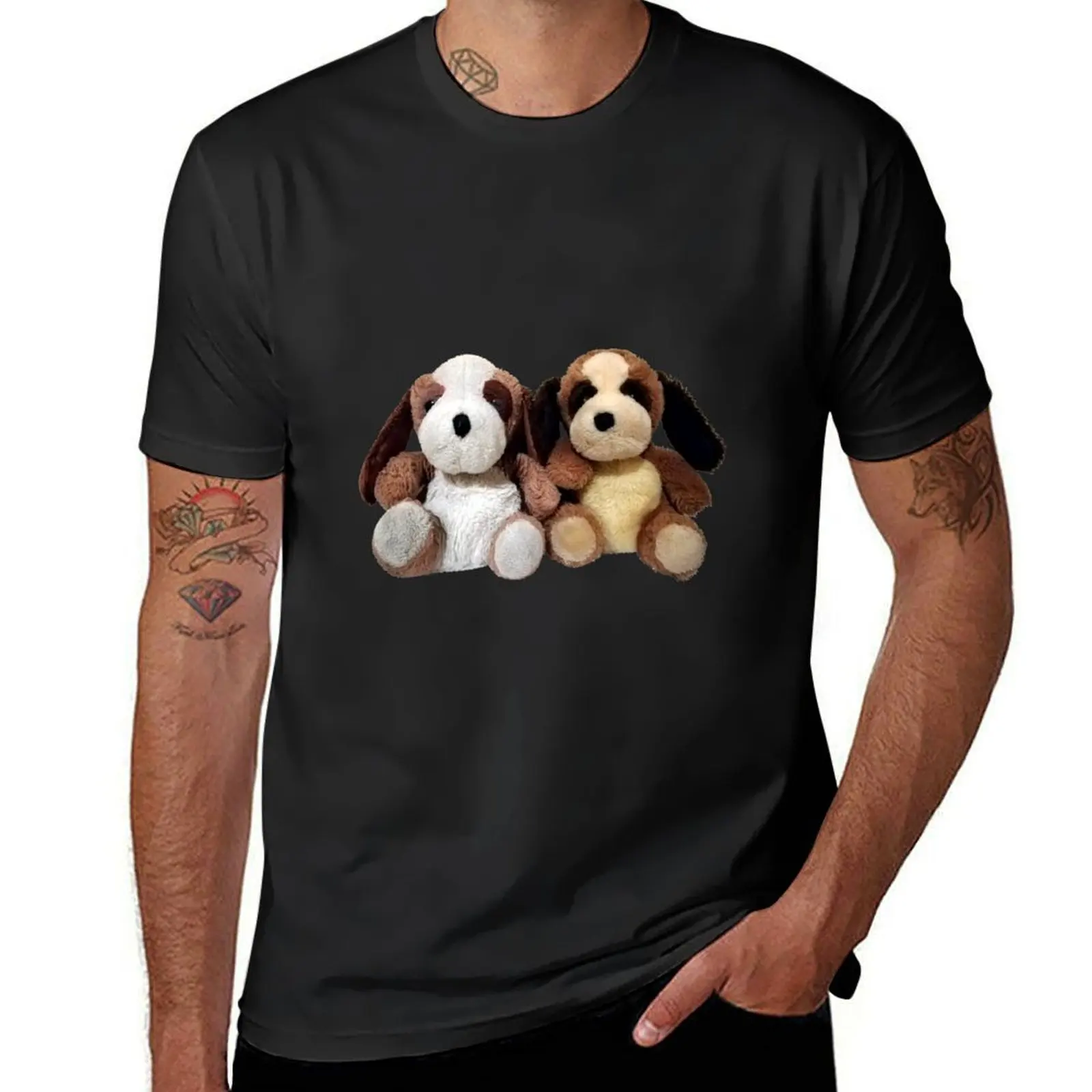 Cuddly Dogs T-shirt vintage anime heavy weight t shirts for men