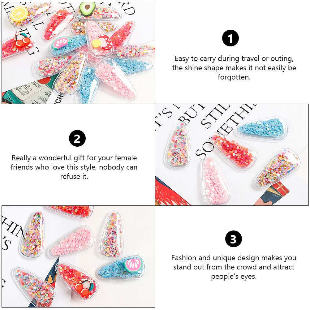 

40 шт., заколки для волос «сделай сам», каплевидные прозрачные заколки из ПВХ, освежающий стильный головной убор для женщин, прочный, легкий вес