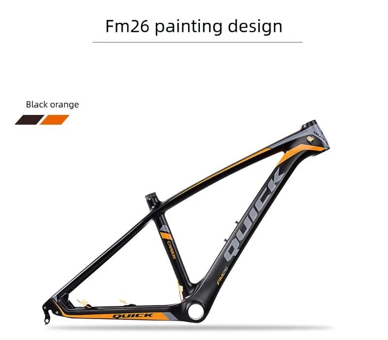 FM26 Ultra Light Carbon MTB Frame Full Internal Cable Routing Custom Paint Racing Bike