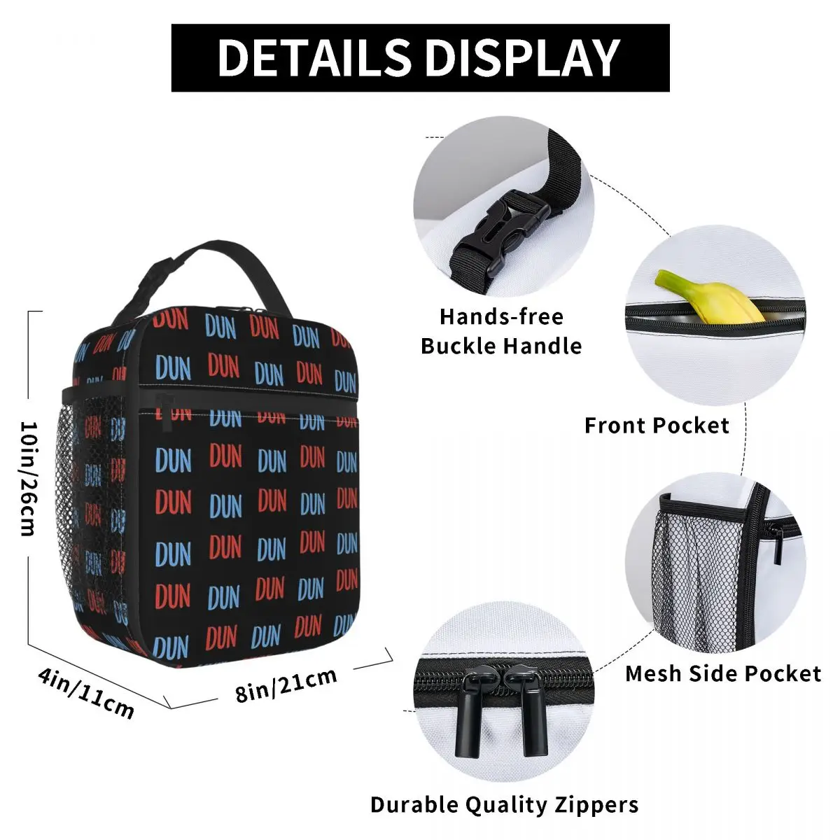 Dun Dun Law And Order Themed Insulated Lunch Bag for Women Office Cooler Thermal Food Box Tote Portable Lunch Boxes Container