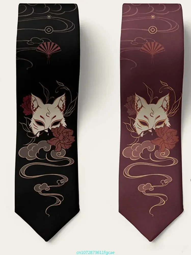 Fox Tie Neck Cosplay JK Clothing Men Women Kawaii Neckties Accessories Props Men Women Tie Christmas Pu 'er Festival Party Gifts